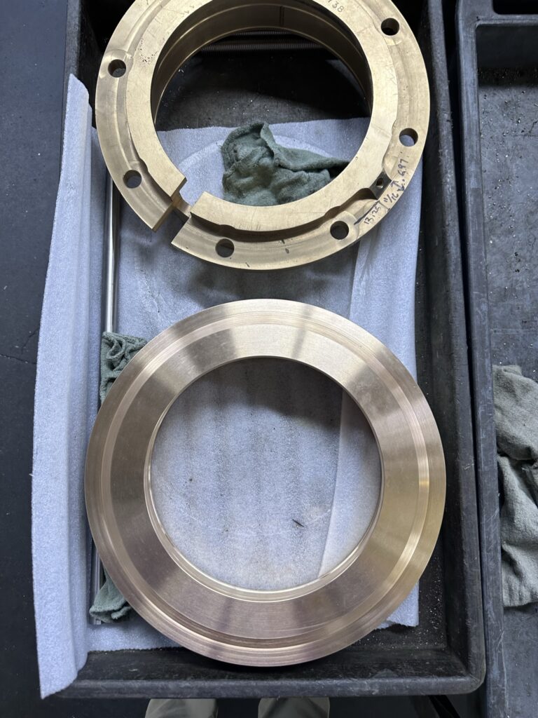 Custom bronze spacer or shim